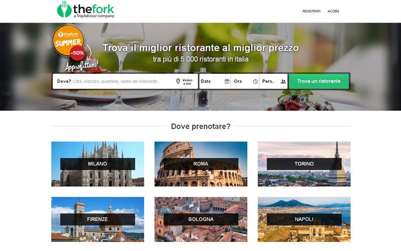 Cos'è The Fork? Prenotare online il ristorante e non solo