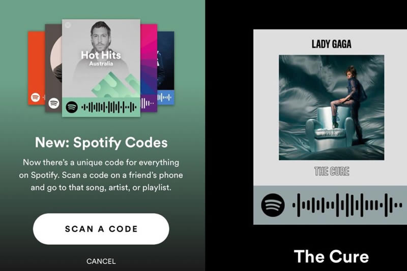 Uso QR Code di Spotify